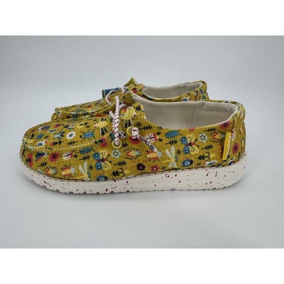 Hey‎ Dude NWT Girls Wendy Youth K 13 Bugs Yellow Slip-on Shoes Sneakers 32 - Picture 4 of 13